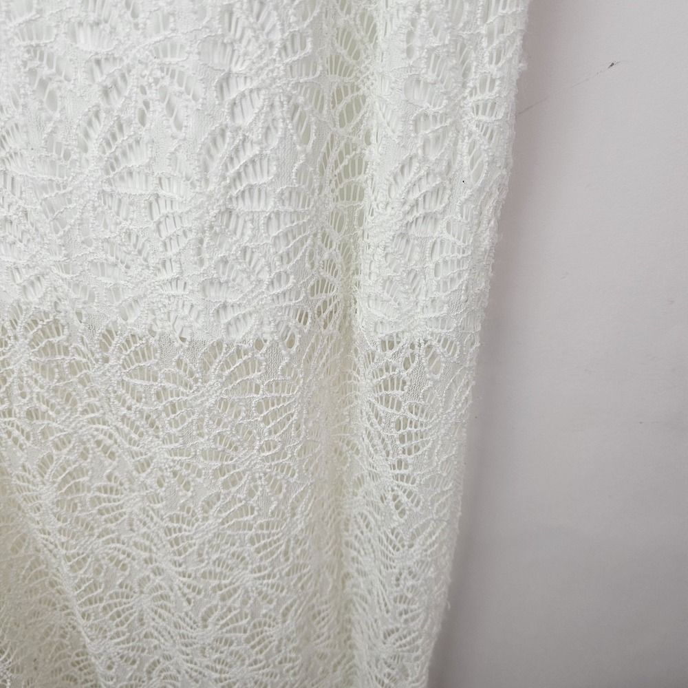 Tommy Bahama XS White Lace Crochet Maxi Dress SS Beach Resort Party Coastal Glam - Picture 6 of 11